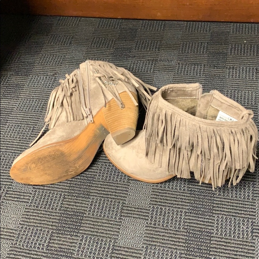 Fringe booties